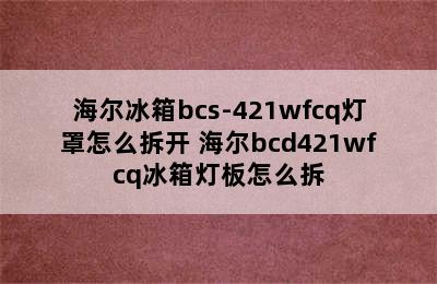 海尔冰箱bcs-421wfcq灯罩怎么拆开 海尔bcd421wfcq冰箱灯板怎么拆